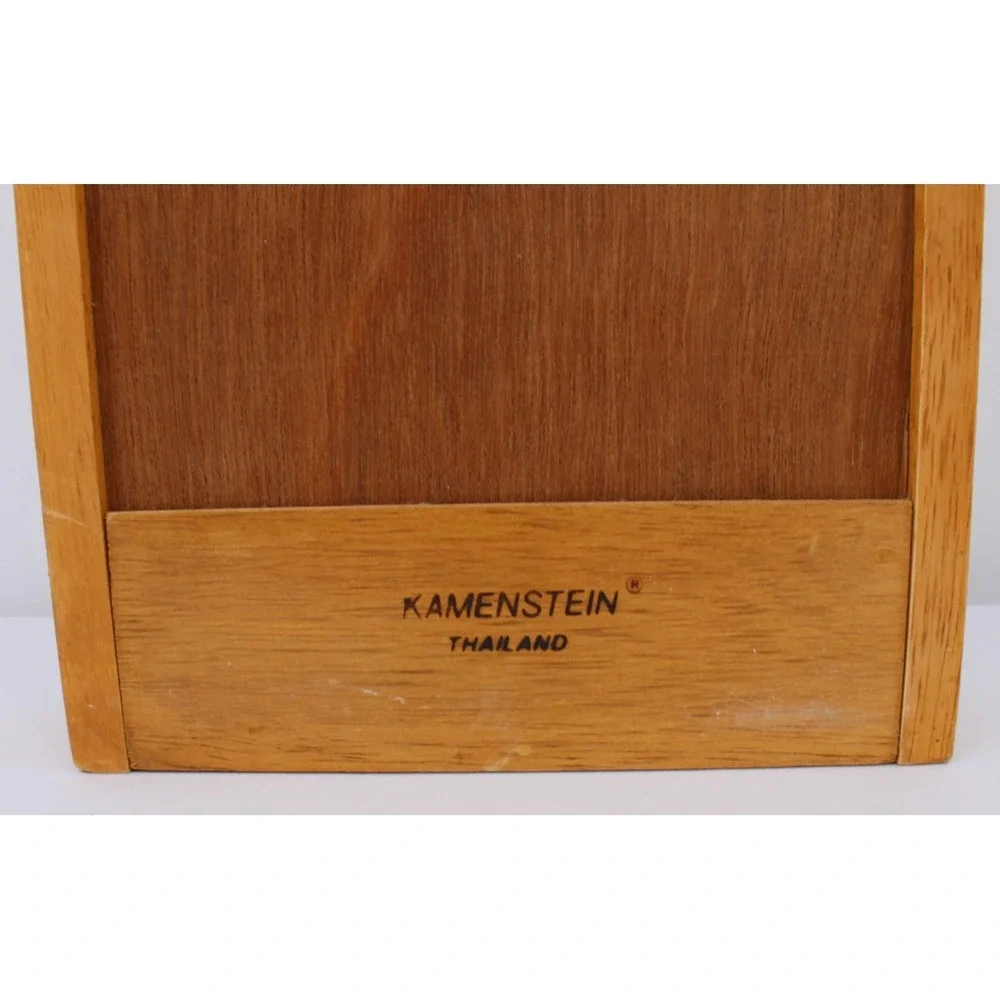 Kamenstein Wall Rack 3 Tier Wooden Mail Organizer Medium Brown Country Decor VTG